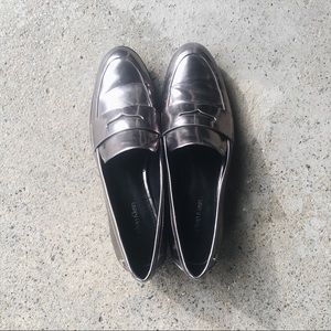 Calvin Klein Silver Metallic Celia Loafers